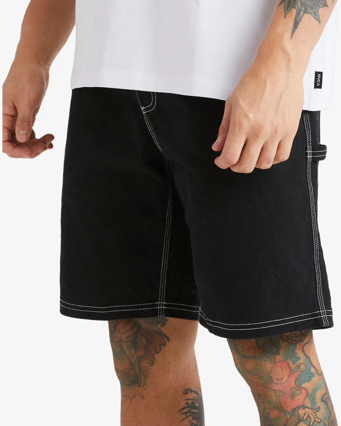 Americana 17" Carpenter Shorts - Black