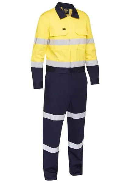 Bisley Taped Hi Vis Work Coverall with Waist Zip Opening