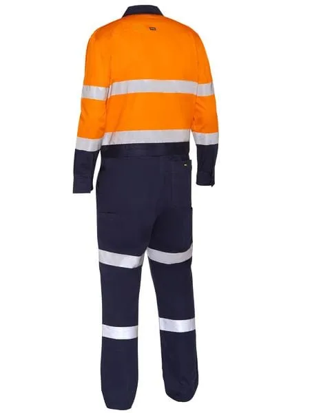 Bisley Taped Hi Vis Work Coverall with Waist Zip Opening