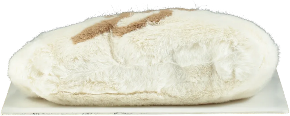 Blu Marine Cream Eco Fur Shoulder Bag