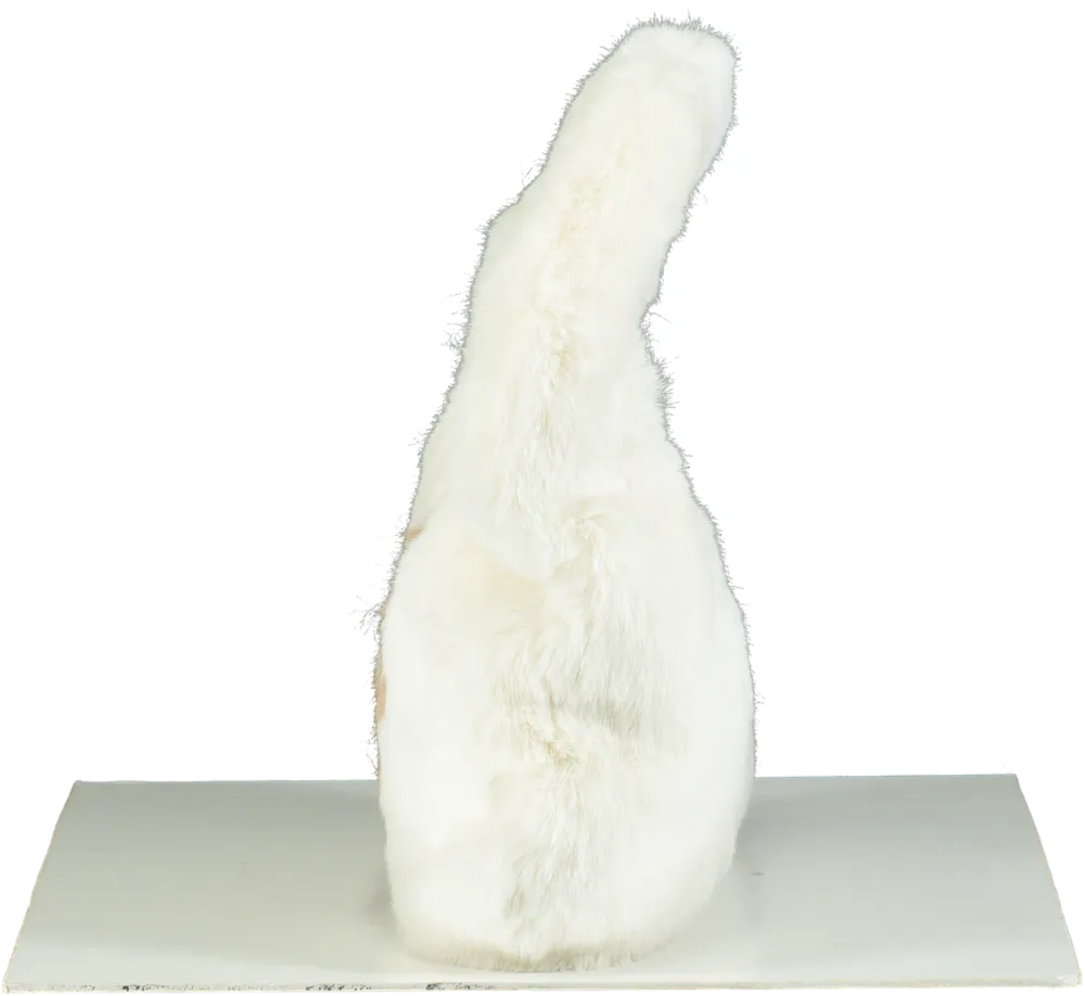 Blu Marine Cream Eco Fur Shoulder Bag