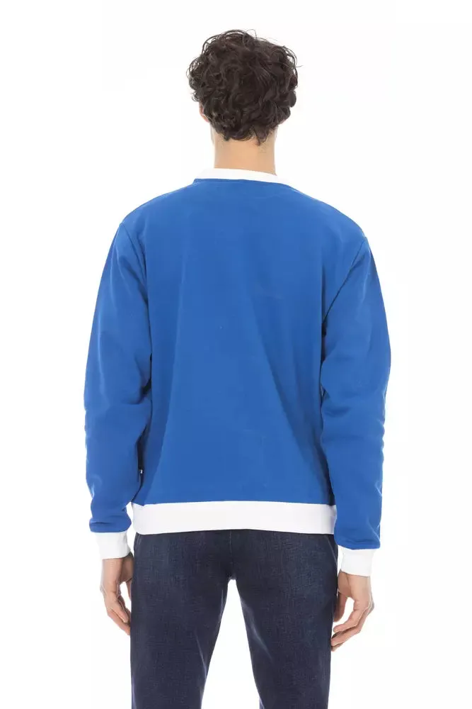 Blue Cotton Men's Sweater