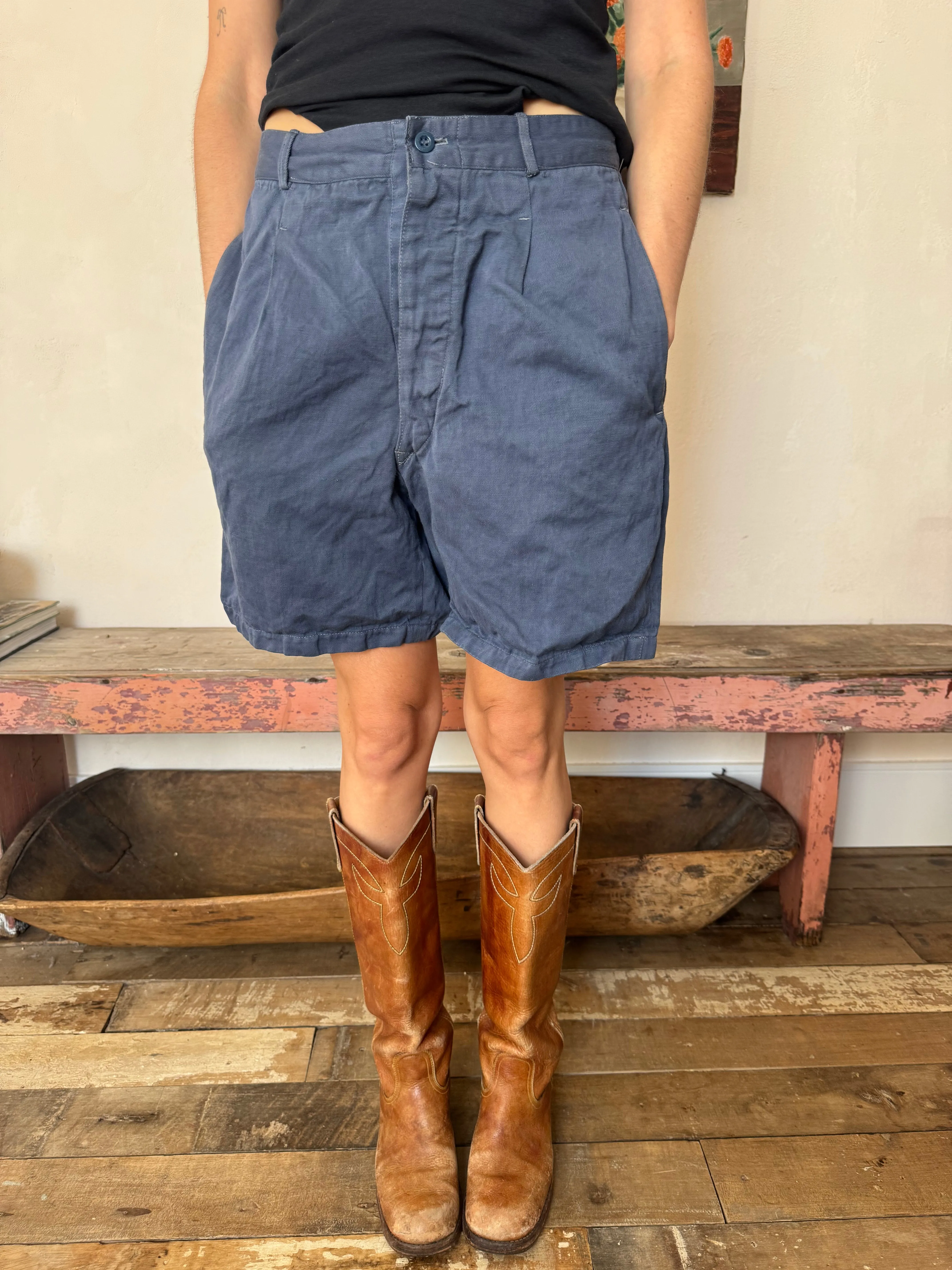 Faded French Workwear Shorts #6