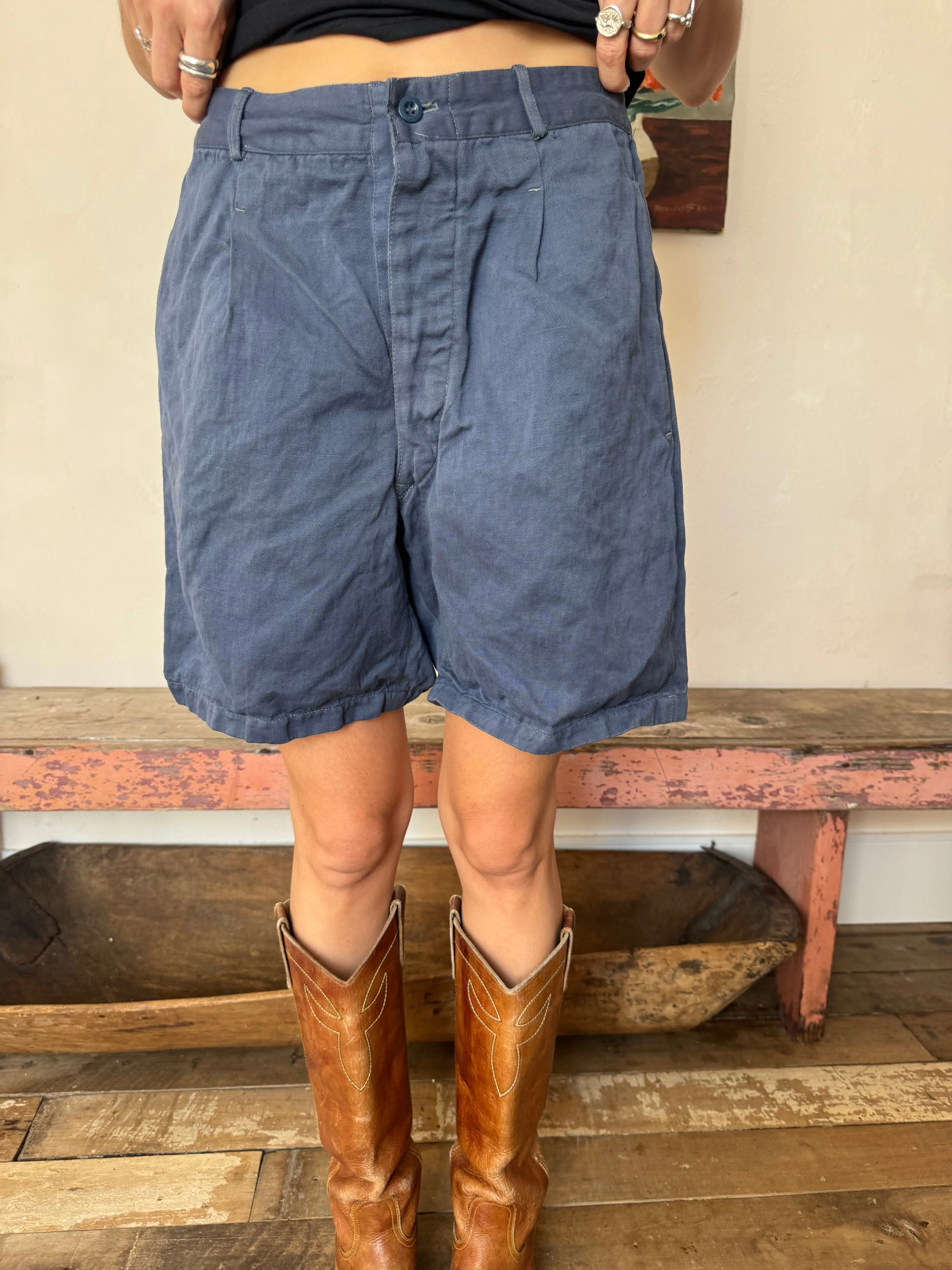 Faded French Workwear Shorts #6