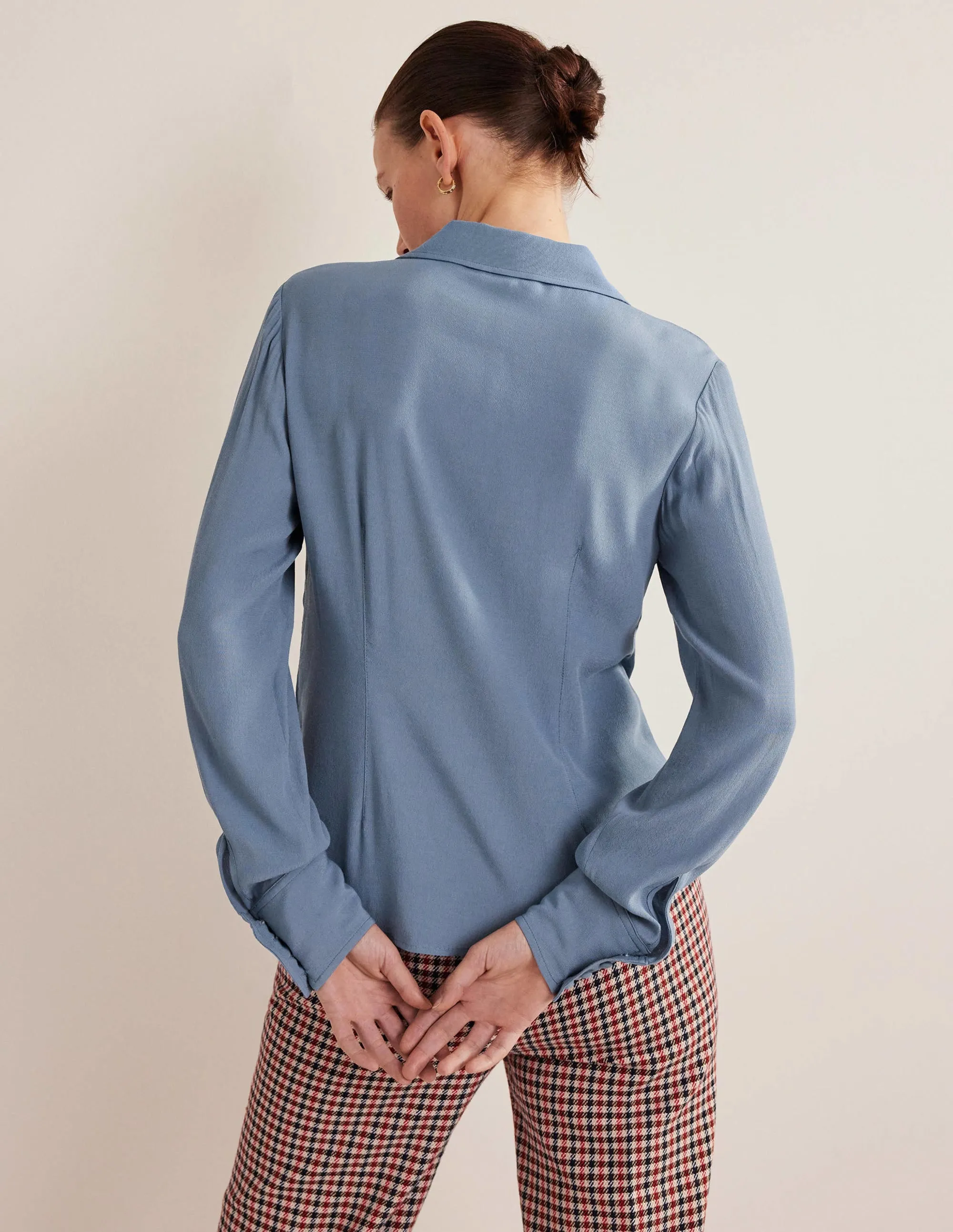 Fitted Workwear Shirt-Captains Blue