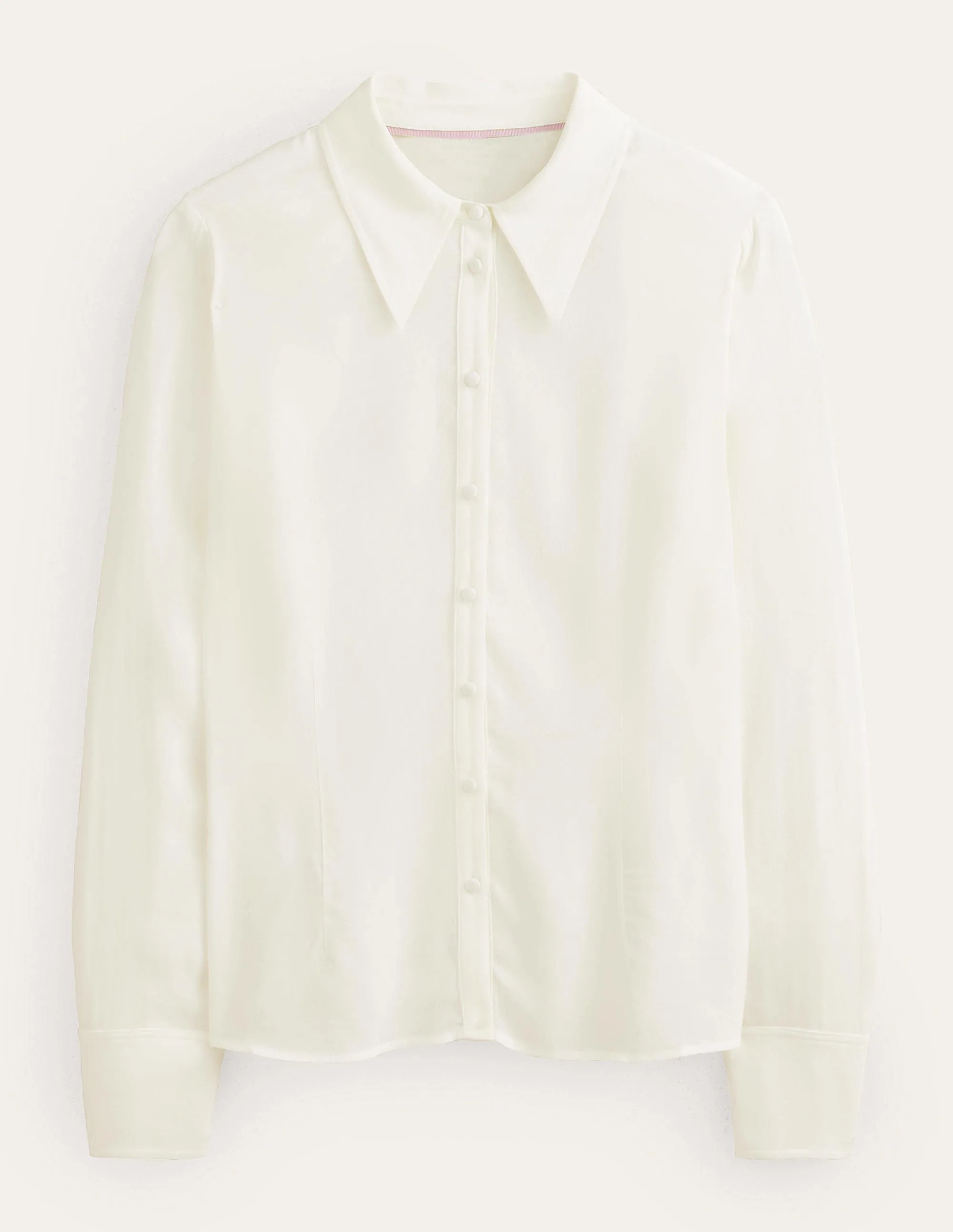 Fitted Workwear Shirt-Ivory