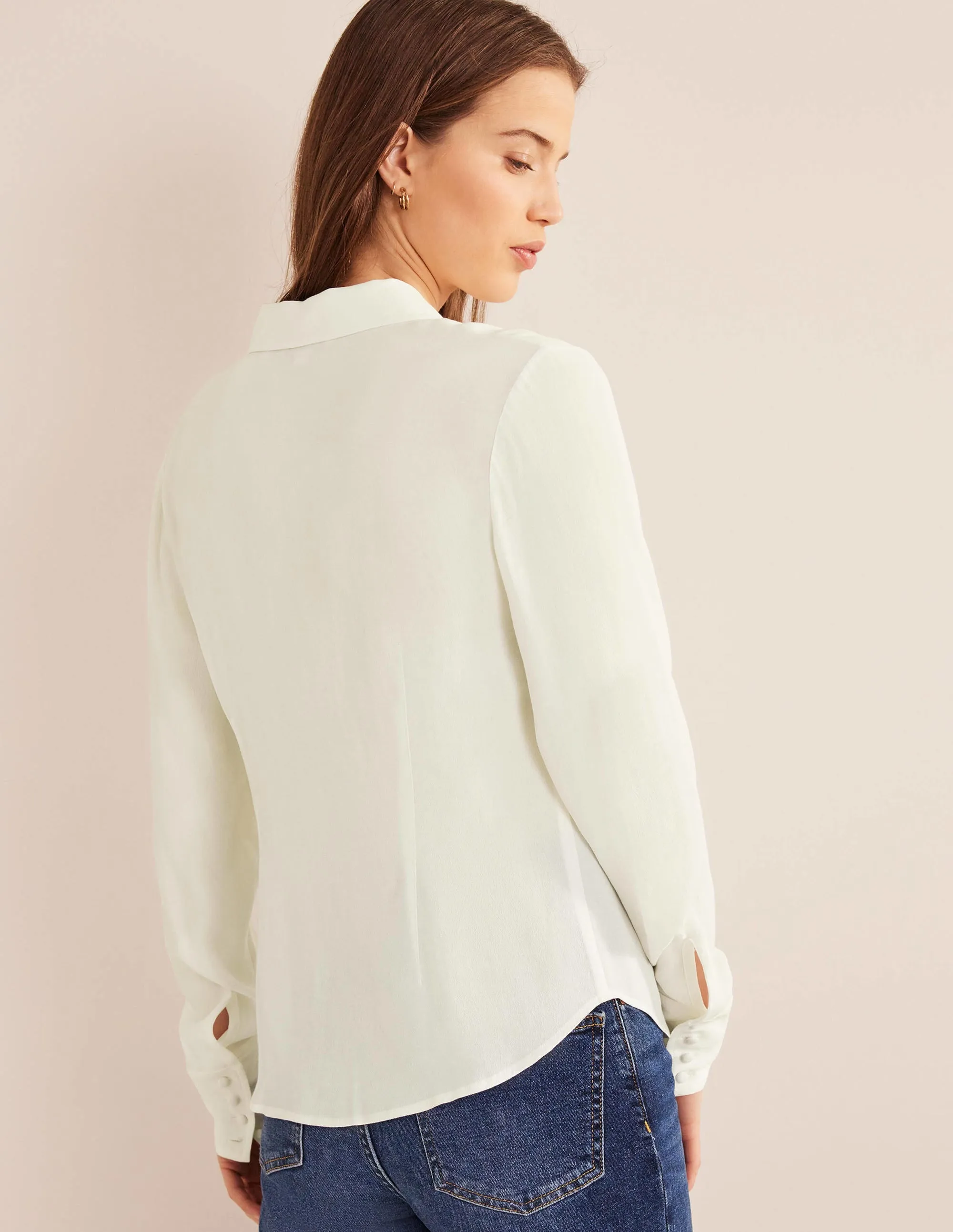 Fitted Workwear Shirt-Ivory