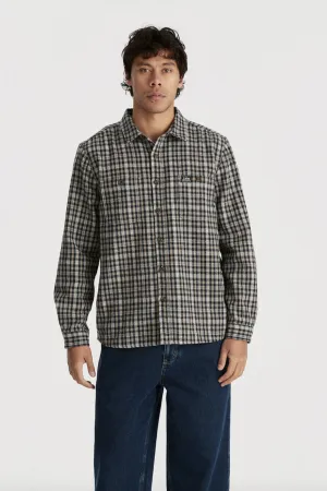 LEE WORKER L/S SHIRT - BROWN CHECK