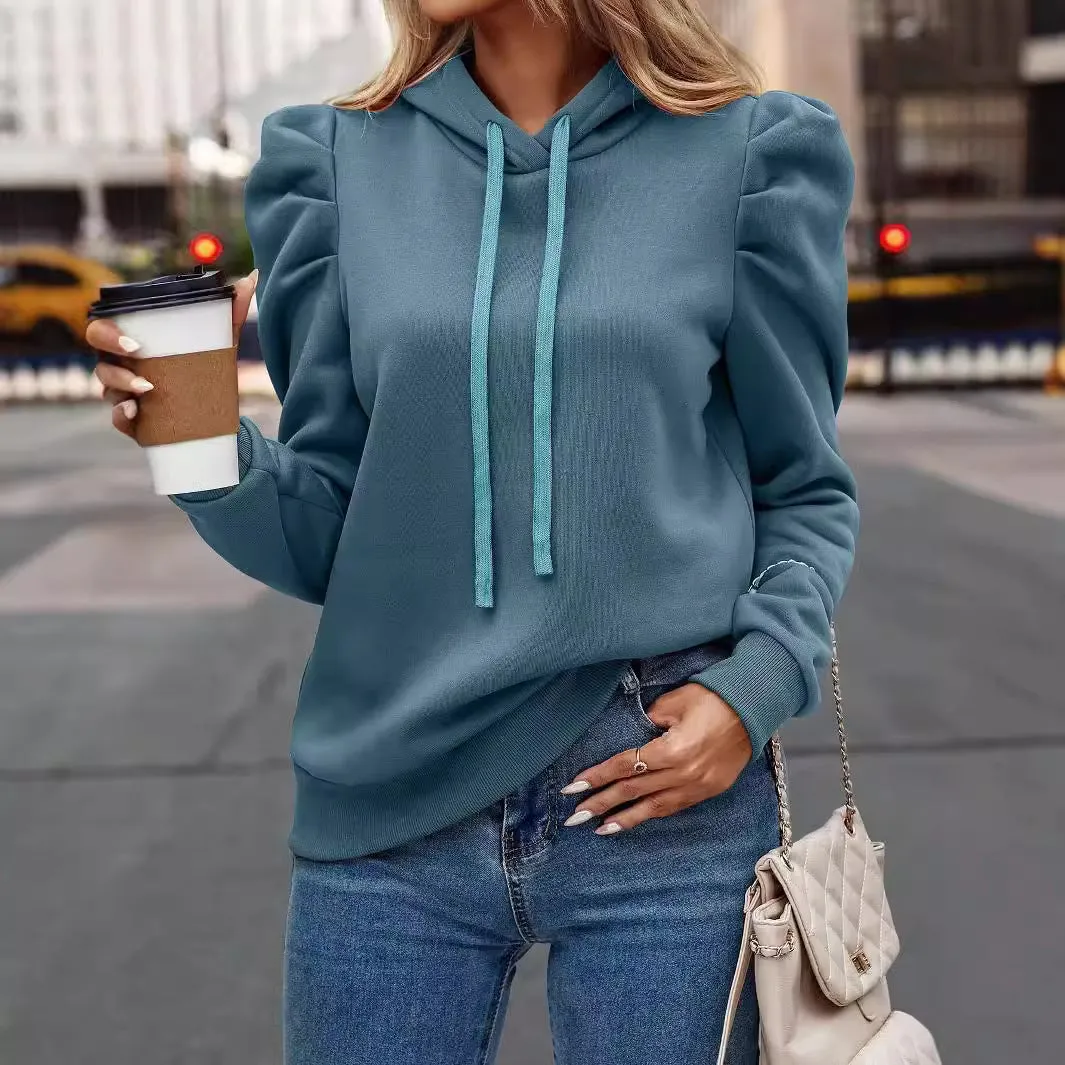 Love  Puff Sleeve Hoodie