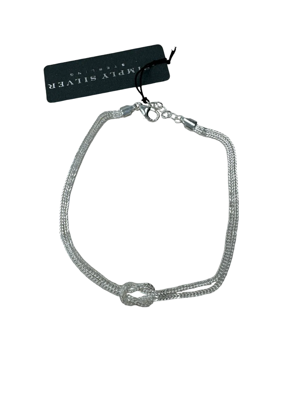 SIMPLY SILVER 925 Sterling Silver Figure & Knot Bracelet One Size