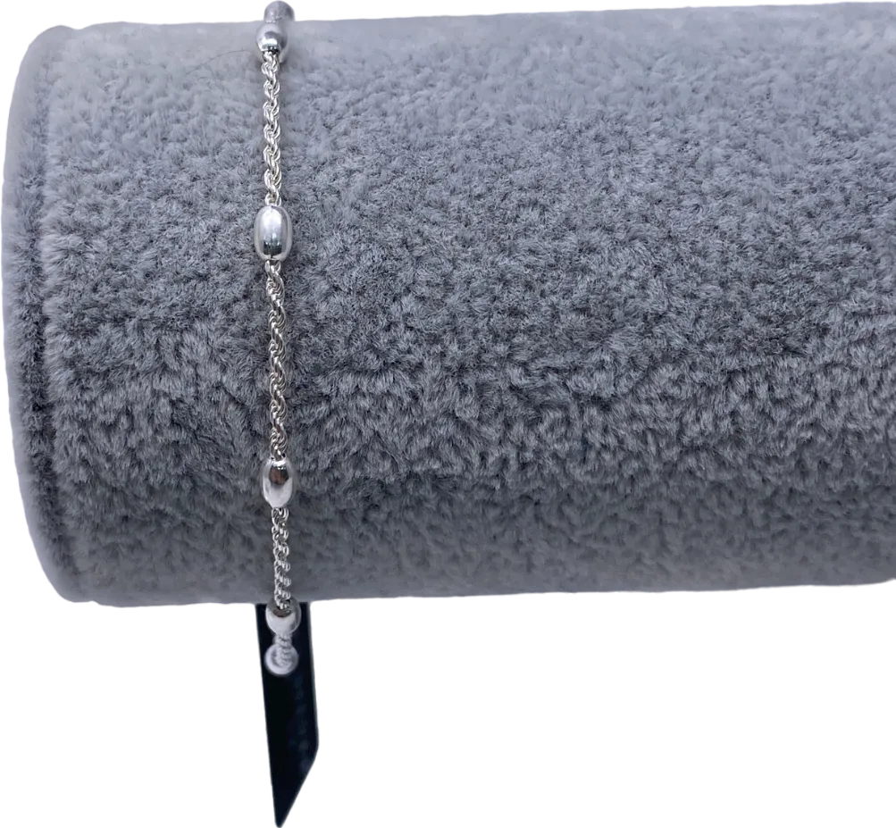 SIMPLY SILVER 925 Sterling Silver Polished Bean Bracelet One Size