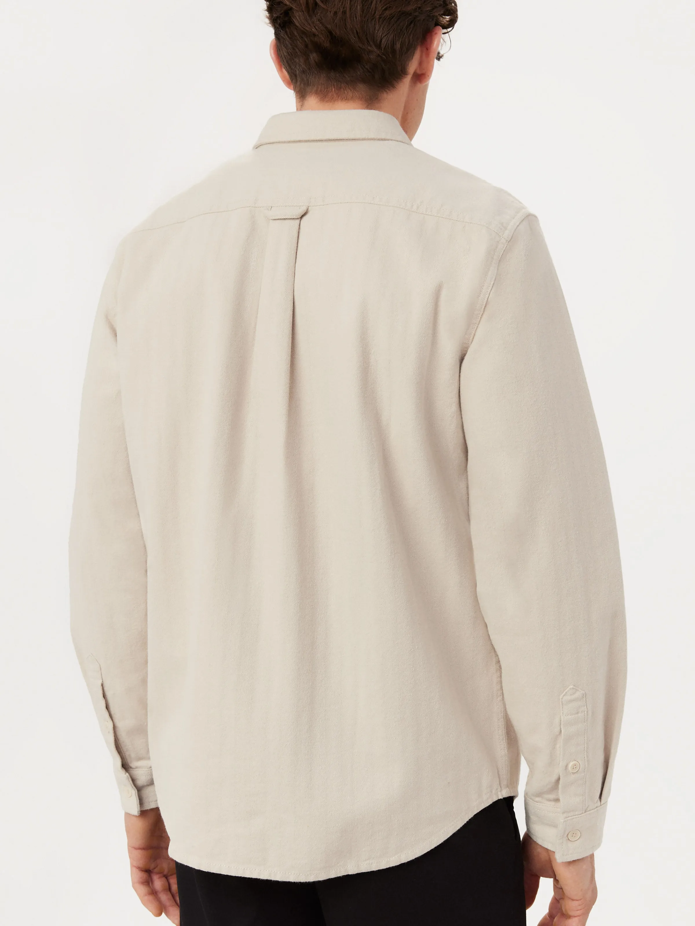 The Herringbone Overshirt in Beige