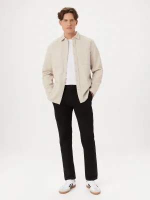 The Herringbone Overshirt in Beige