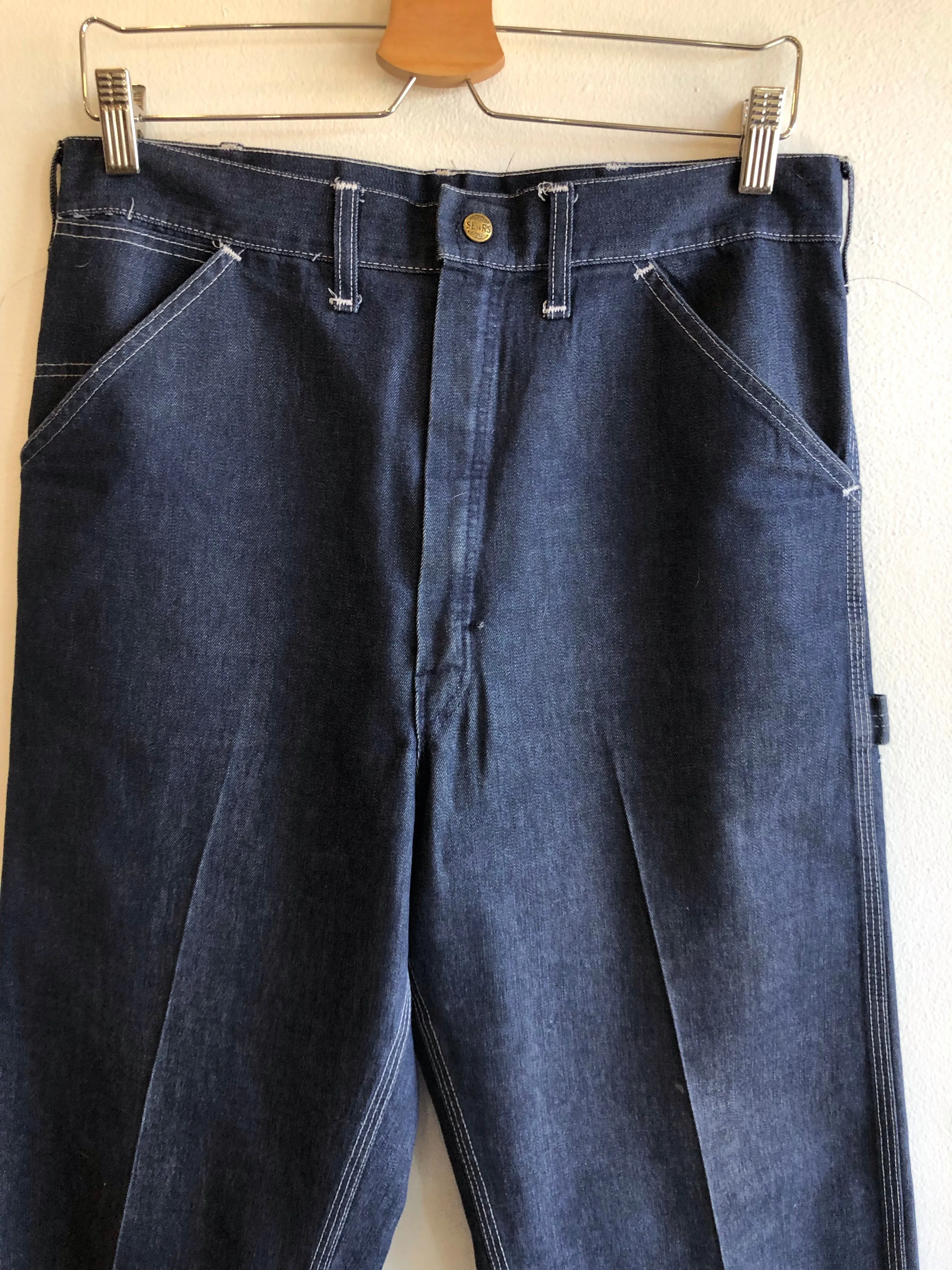 Vintage 1970s Sears Denim Carpenter Jeans