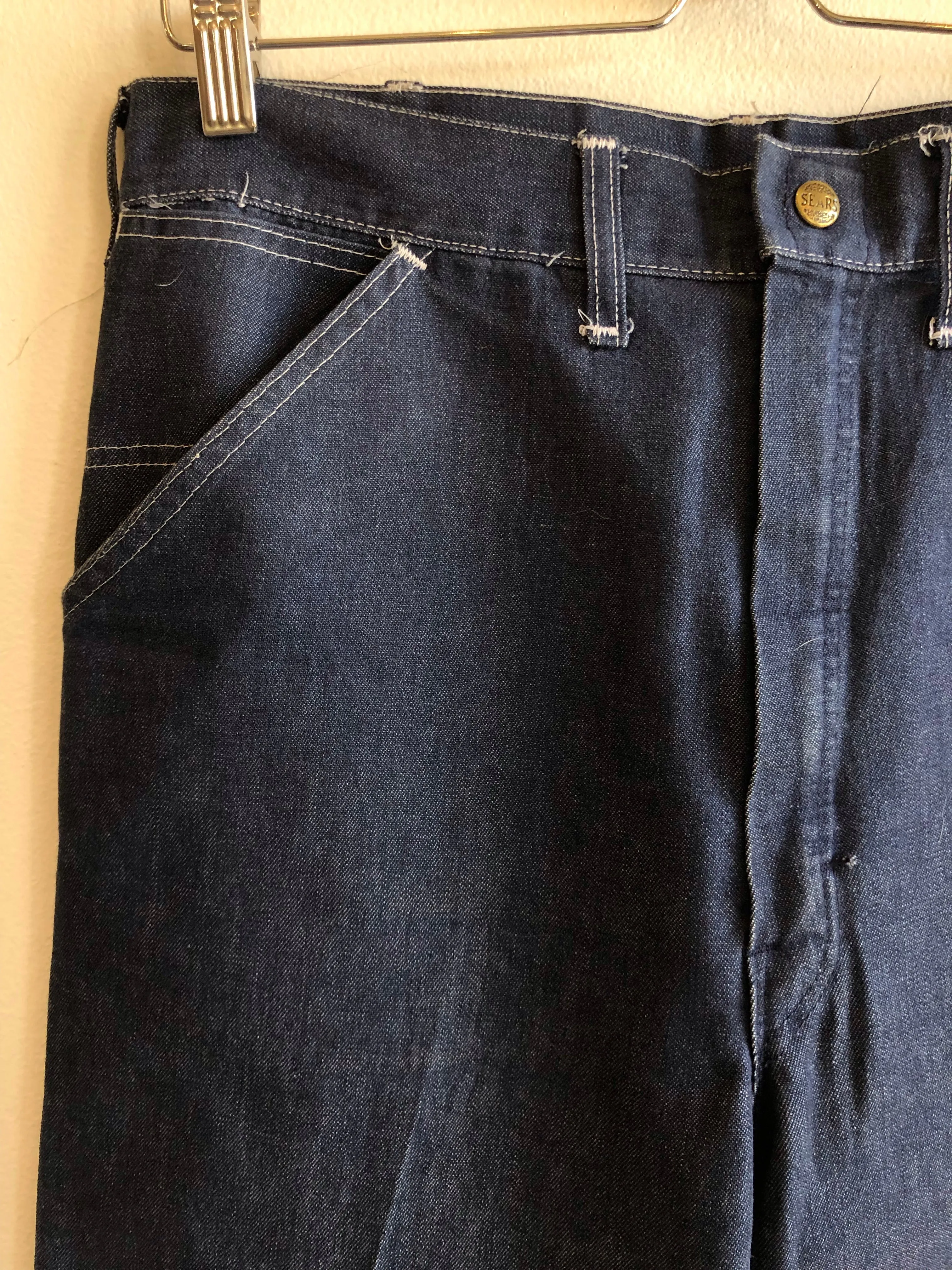 Vintage 1970s Sears Denim Carpenter Jeans